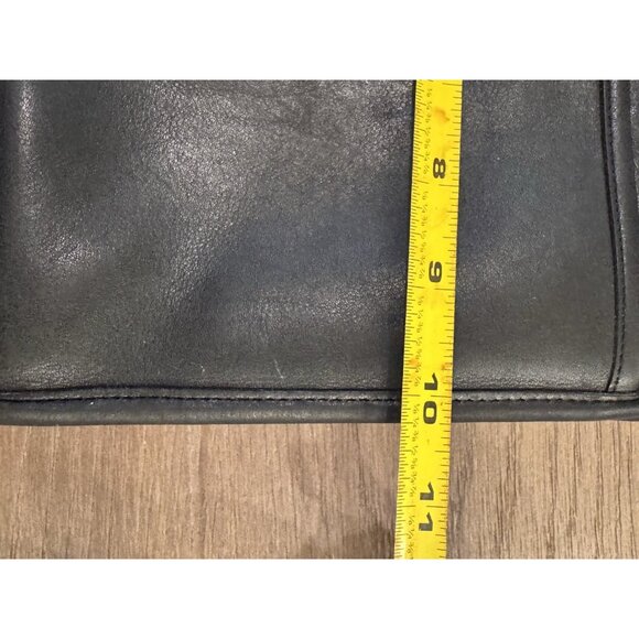 VTG 90s Y2K COACH WILLIS 9927 Black Bag Handbag Black Leather Satchel CLEAN - Picture 10 of 16